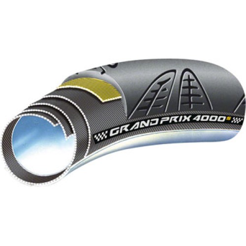 TIRE TUBULAR 700 x 22 CONTINENTAL GRAND PRIX 4000 S  BLACK