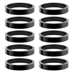 HEADSET 1" THREADLESS 5mm SPACERS ALLOY BLACK