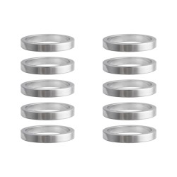 HEADSET 1 1/8" THREADLESS 5mm SPACER ALLOY SILVER