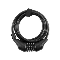 LOCK COMBO / CABLE 6' x 8mm ON GUARD COIL BLACK