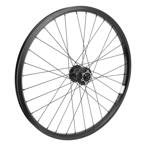 WHEEL FRONT 24" QR DISC SHIMANO HUB DOUBL WALL w/DT SPOKES BLACK