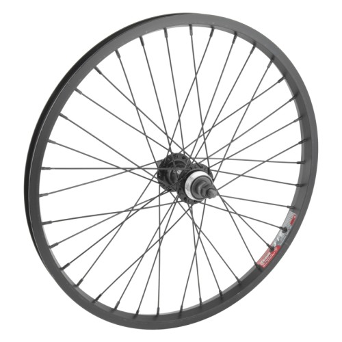 WHEEL REAR 20" SINGLE SPEED FREEWHEEL ALLOY RIM BLACK WHEEL REAR 20" SINGLE SPEED FREEWHEEL ALLOY RIM BLACK