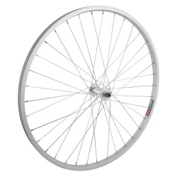 WHEEL FRONT 26" ATB ALLOY RIM & QR HUB SILVER